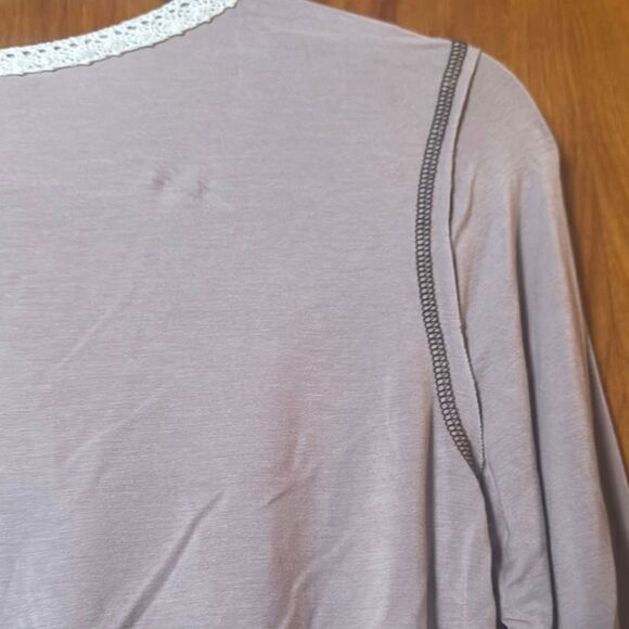 POL Women's Long Sleeve Tee - Taupe - Picture 4 of 6